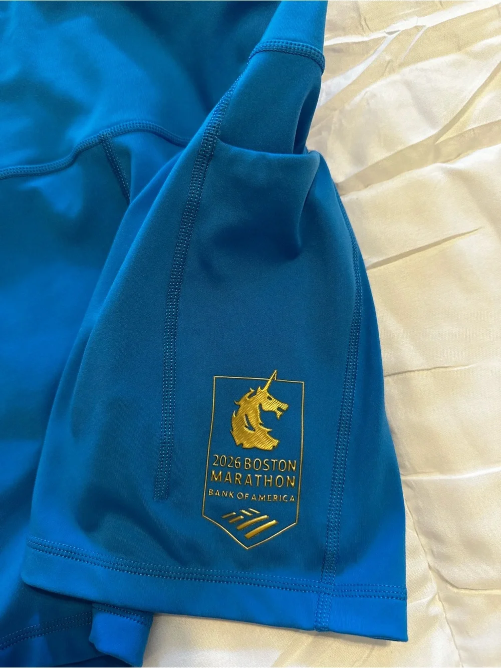 Adidas Boston Marathon 2026 Women’s High-Waist Blue Shorts